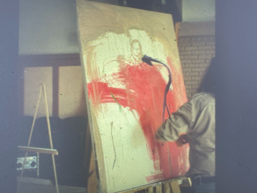 Original Set Of Seven Slides Showing Native American Artist Fritz Scholder's Progression Of Painting Photographed By Jean Klafs [Photo 7]