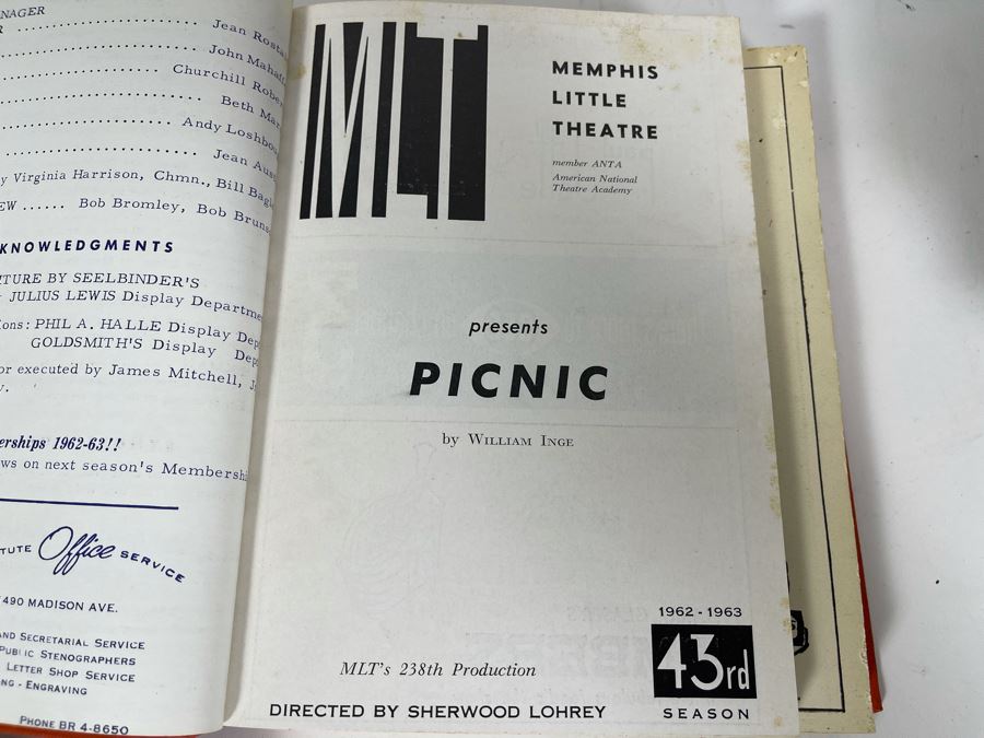 Collection Of Bound Theatre Programs From 1962-1977 From Memphis Little Theatre [Photo 4]
