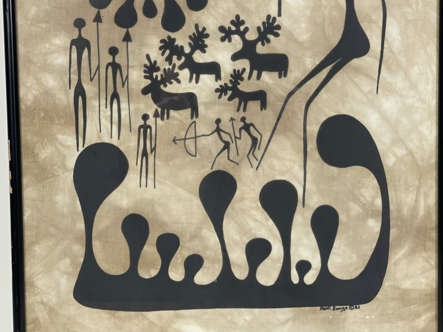 Original 1982 Heidi Lange Batik Painting 15 X 22 [Photo 5]