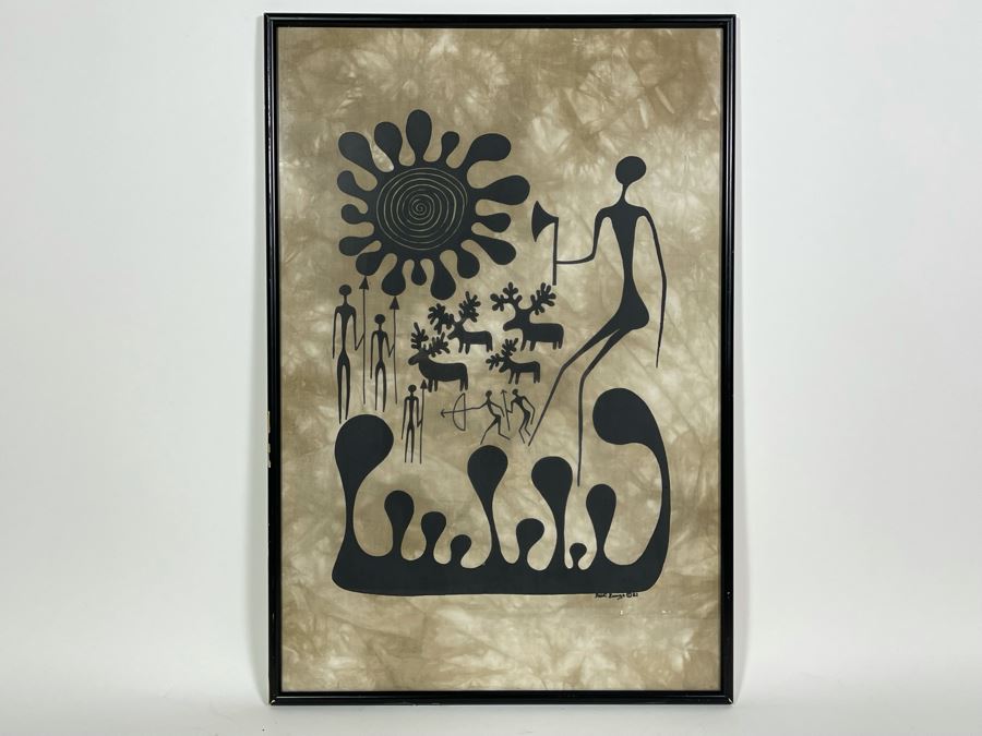 Original 1982 Heidi Lange Batik Painting 15 X 22 [Photo 2]