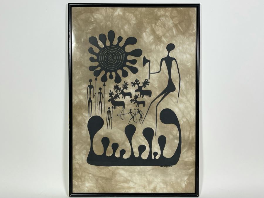 Original 1982 Heidi Lange Batik Painting 15 X 22 [Photo 3]