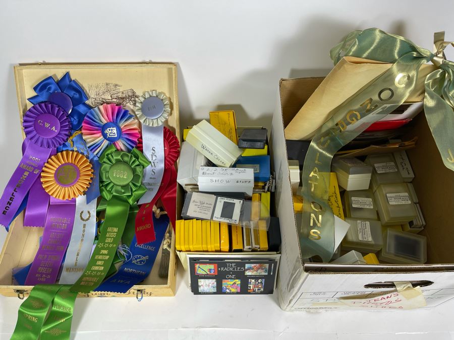Artist Jean Klafs' Slides / Photos Collection Documenting Her Artwork Along With Jean Klafs' Award Ribbons From Various Art Shows [Photo 3]
