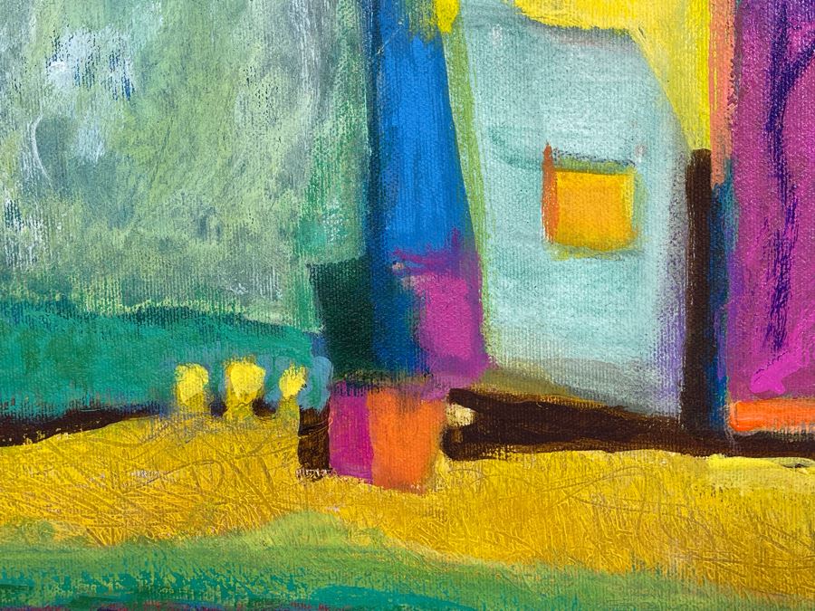 Original Jean Klafs Mixed Media Oil Painting On Canvas 24 X 24 [Photo 6]