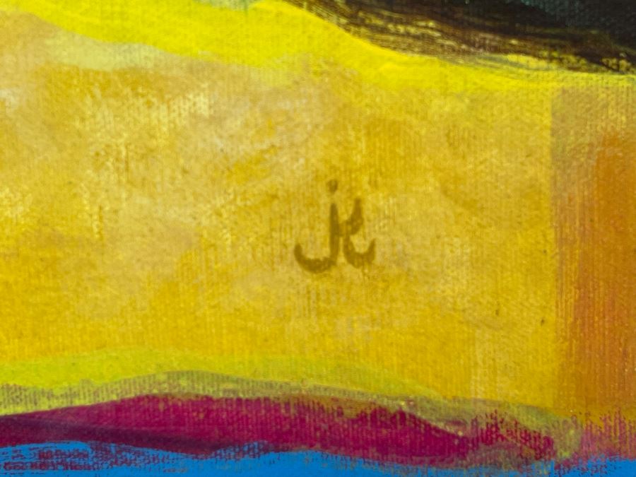 Original Jean Klafs Mixed Media Oil Painting On Canvas 24 X 24 [Photo 4]