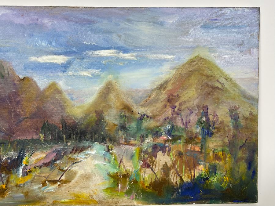 Original Joan Lohrey Oil Painting On Canvas Unsigned 24 X 12 [Photo 5]