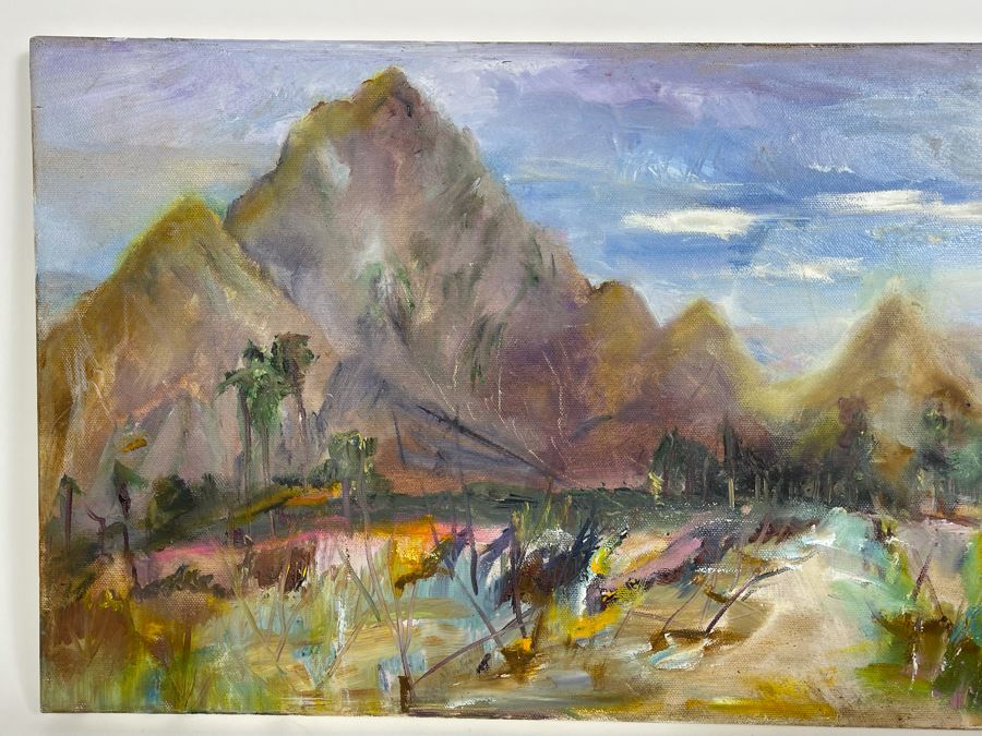 Original Joan Lohrey Oil Painting On Canvas Unsigned 24 X 12 [Photo 3]