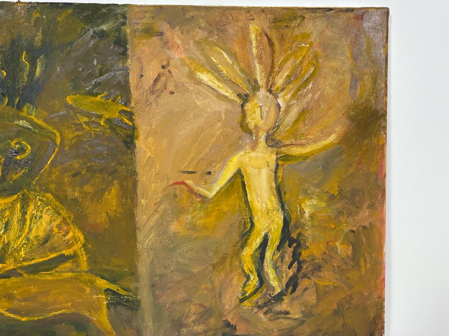 Original Joan Lohrey Oil Painting On Canvas Unsigned 20 X 16 [Photo 4]