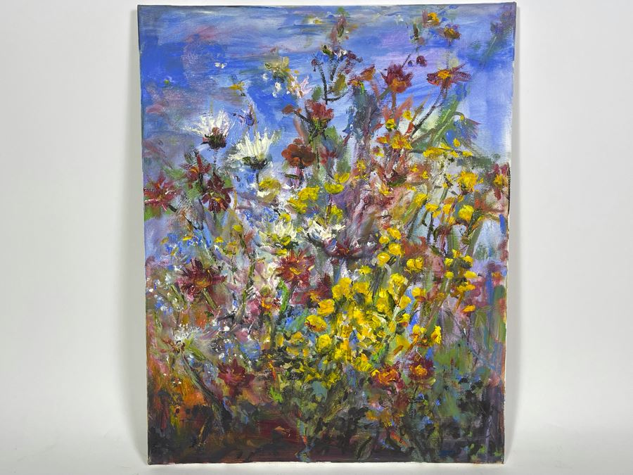 Original Joan Lohrey Still Life Oil Painting On Canvas Unsigned 16 X 20 [Photo 3]