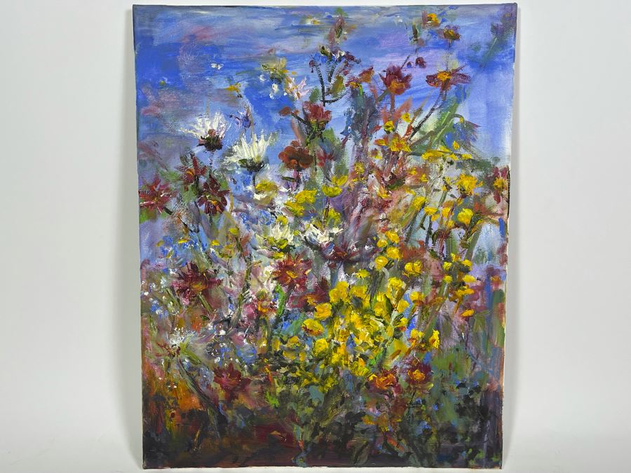 Original Joan Lohrey Still Life Oil Painting On Canvas Unsigned 16 X 20 [Photo 2]