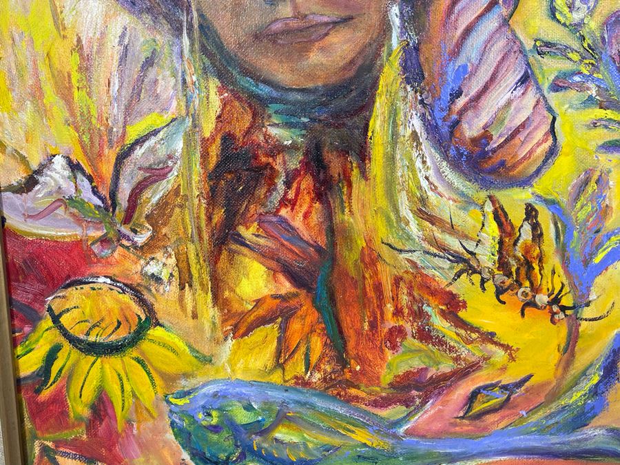 Framed Original Joan Lohrey Oil Painting On Canvas 16 X 20 [Photo 7]