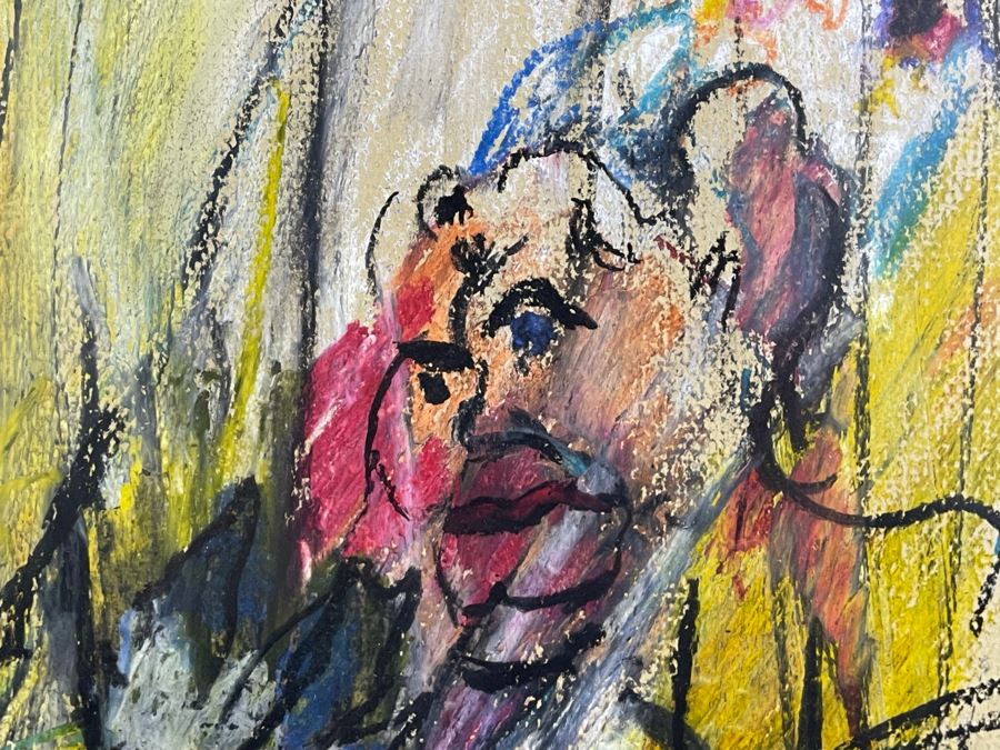 Framed Original Joan Lohrey Painting On Paper Unsigned Frame Measures 24 X 22 [Photo 7]