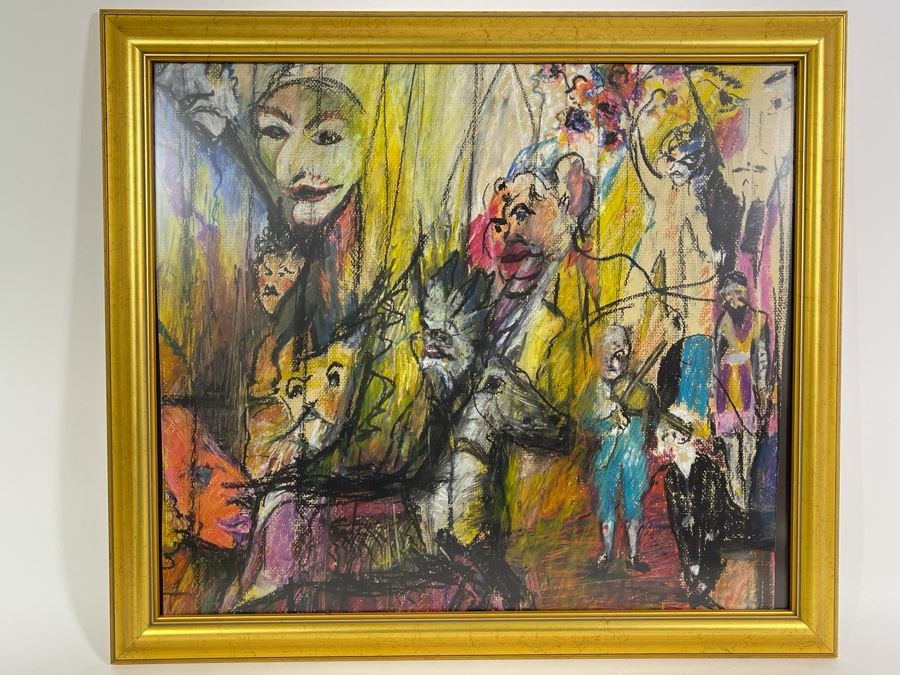 Framed Original Joan Lohrey Painting On Paper Unsigned Frame Measures 24 X 22 [Photo 2]