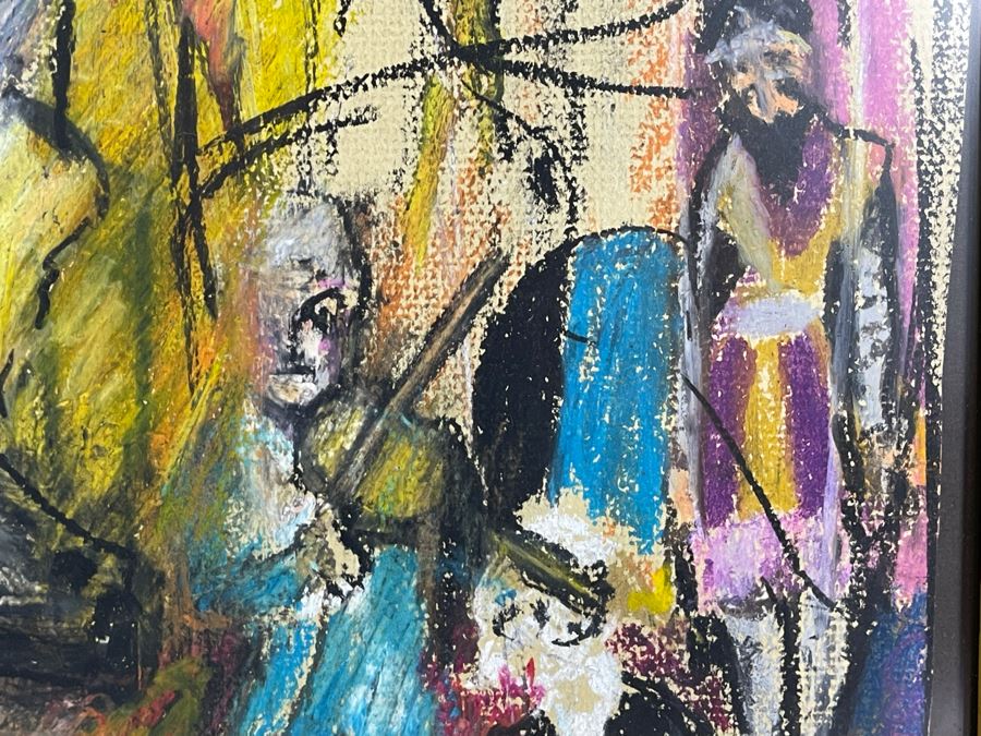 Framed Original Joan Lohrey Painting On Paper Unsigned Frame Measures 24 X 22 [Photo 9]