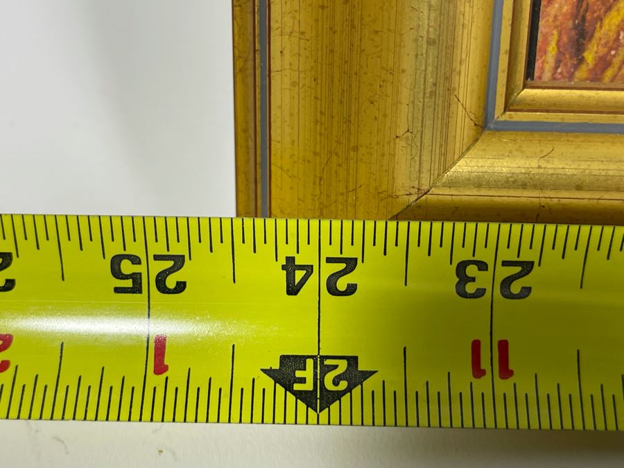 Framed Original Joan Lohrey Painting On Paper Unsigned Frame Measures 24 X 22 [Photo 10]