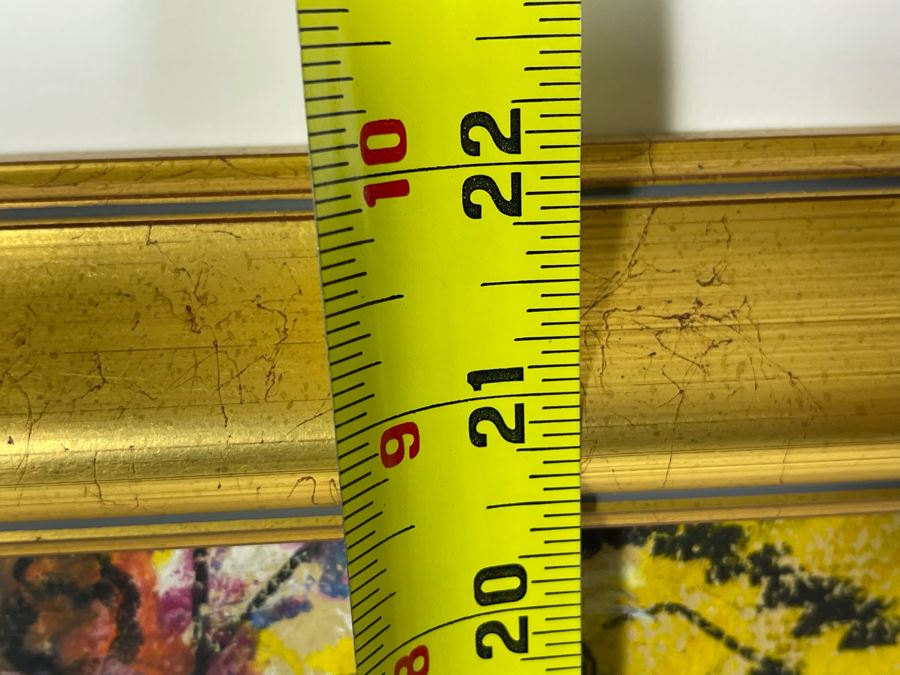 Framed Original Joan Lohrey Painting On Paper Unsigned Frame Measures 24 X 22 [Photo 11]