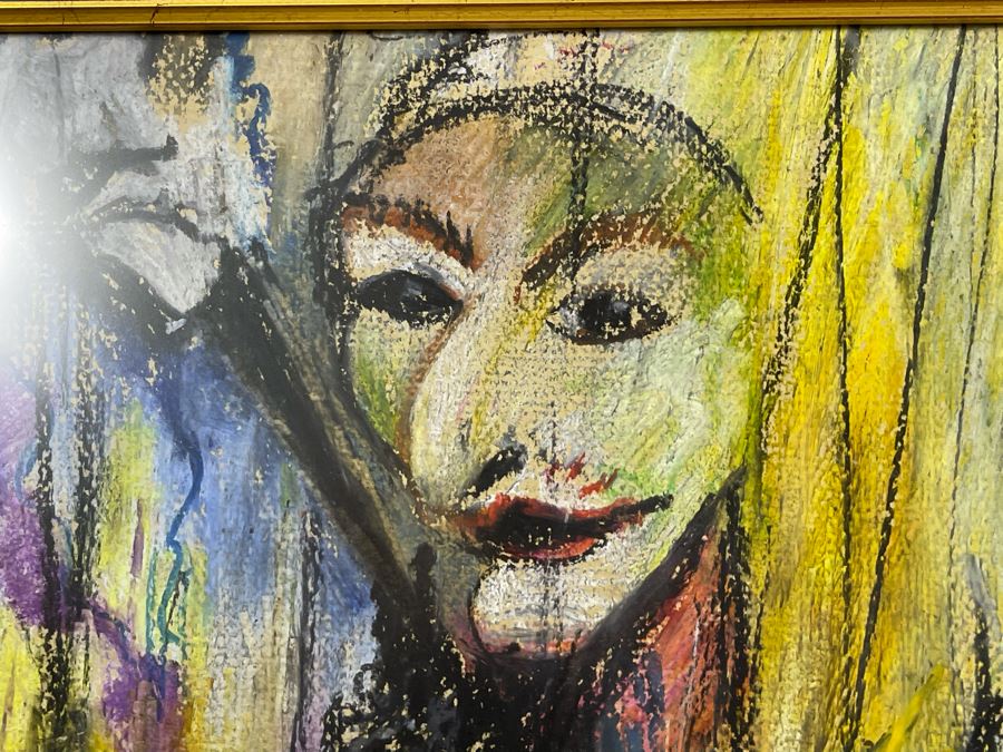 Framed Original Joan Lohrey Painting On Paper Unsigned Frame Measures 24 X 22 [Photo 5]