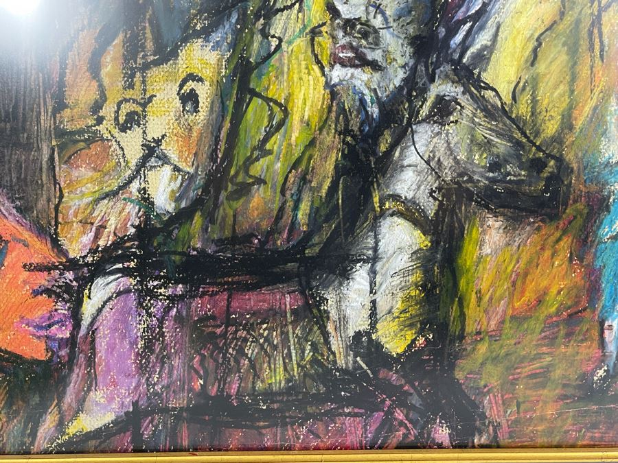 Framed Original Joan Lohrey Painting On Paper Unsigned Frame Measures 24 X 22 [Photo 4]