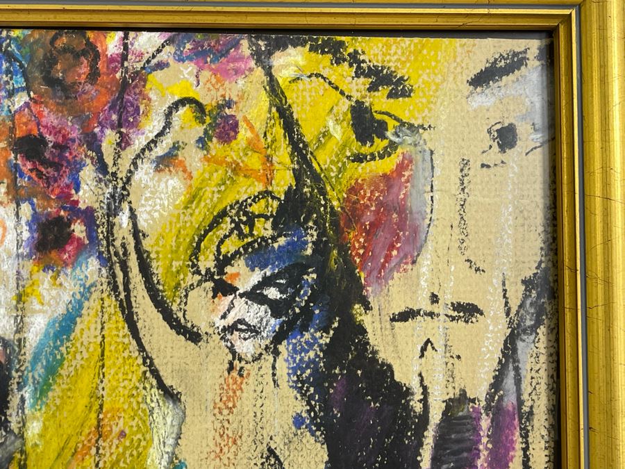 Framed Original Joan Lohrey Painting On Paper Unsigned Frame Measures 24 X 22 [Photo 8]