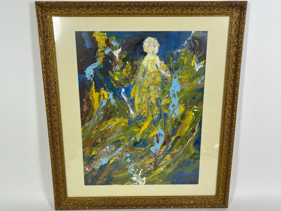 Framed Original Joan Lohrey Oil Painting On Paper Frame Measures 23 X 26 [Photo 3]