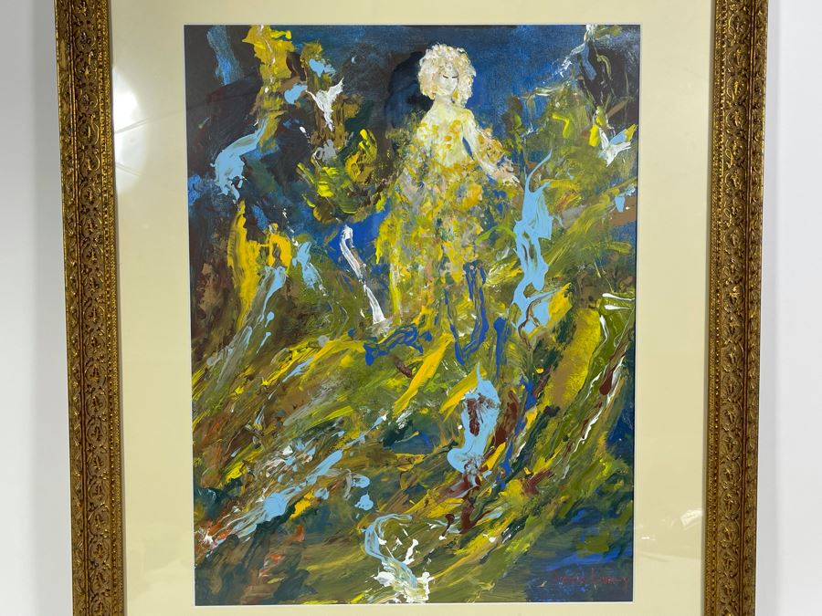 Framed Original Joan Lohrey Oil Painting On Paper Frame Measures 23 X 26 [Photo 12]