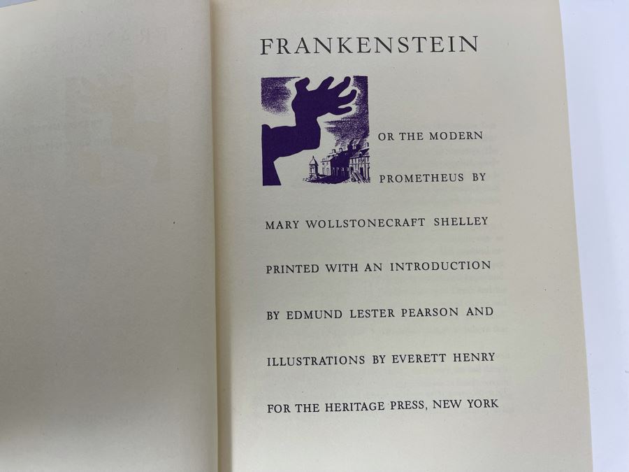 Frankenstein Or The Modern Prometheus By Mary Wollstonecraft Shelly Book By Heritage Press [Photo 4]