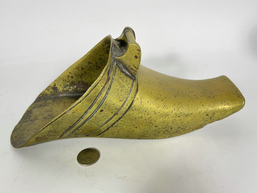 Antique Spanish Conquistador Brass Stirrup 10.5W [Photo 4]