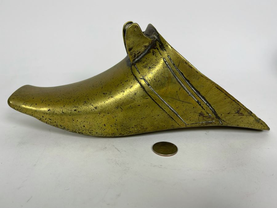 Antique Spanish Conquistador Brass Stirrup 10.5W [Photo 6]