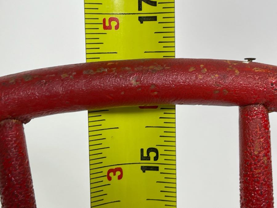 Antique 1895 Red Wooden Child's Doll Chair 9.5W X 16.5H [Photo 8]