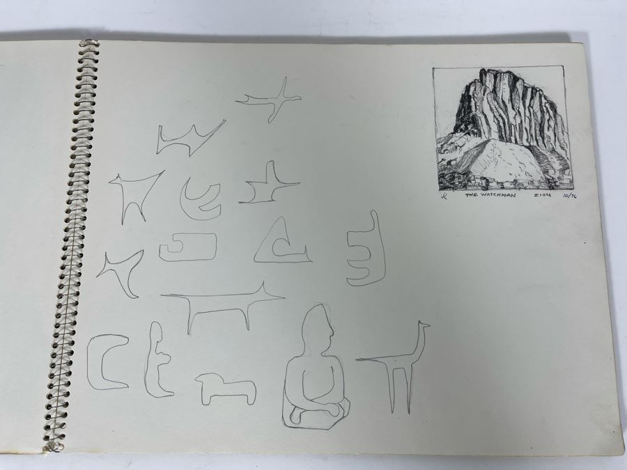 Original Jean Klafs Artist Sketch Book With Pages Of Original Artwork 11 X 14 - See Photos [Photo 11]