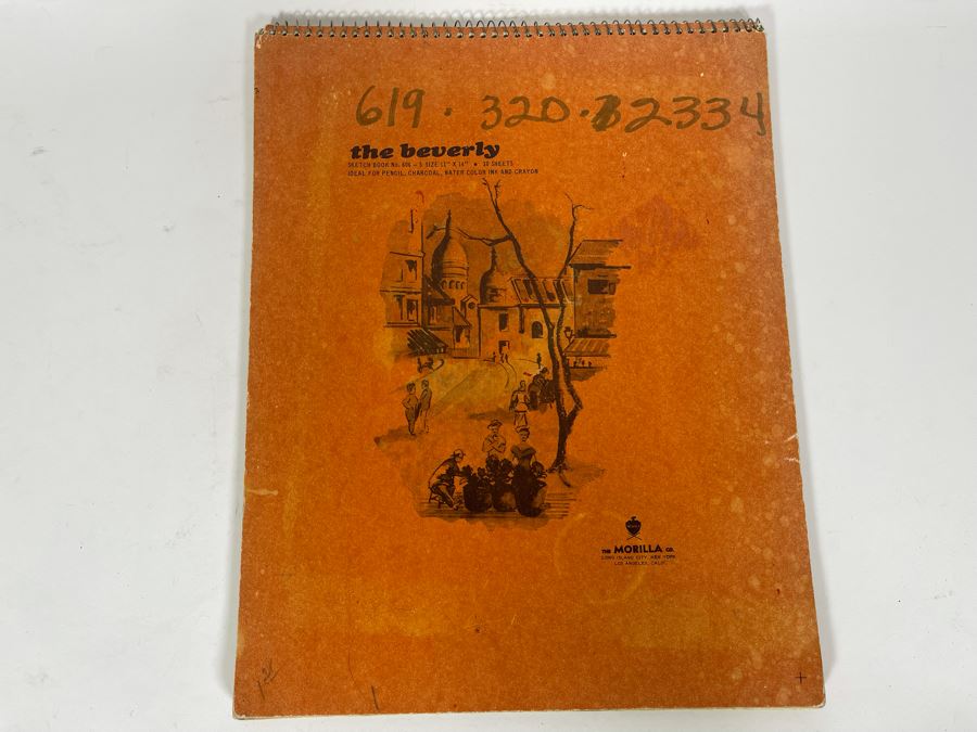 Original Jean Klafs Artist Sketch Book With Pages Of Original Artwork 11 X 14 - See Photos [Photo 2]