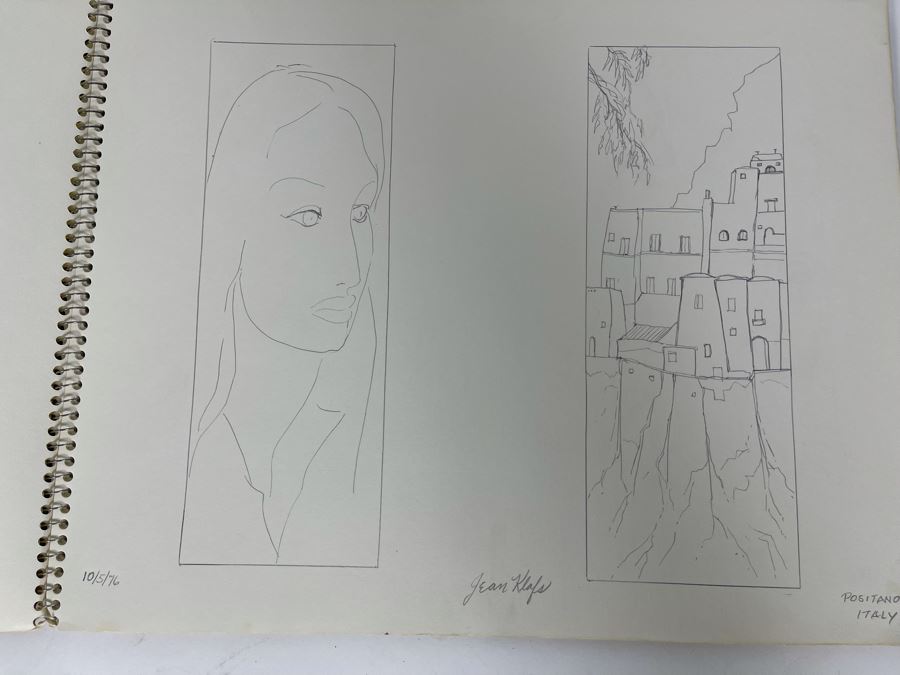 Original Jean Klafs Artist Sketch Book With Pages Of Original Artwork 11 X 14 - See Photos [Photo 9]