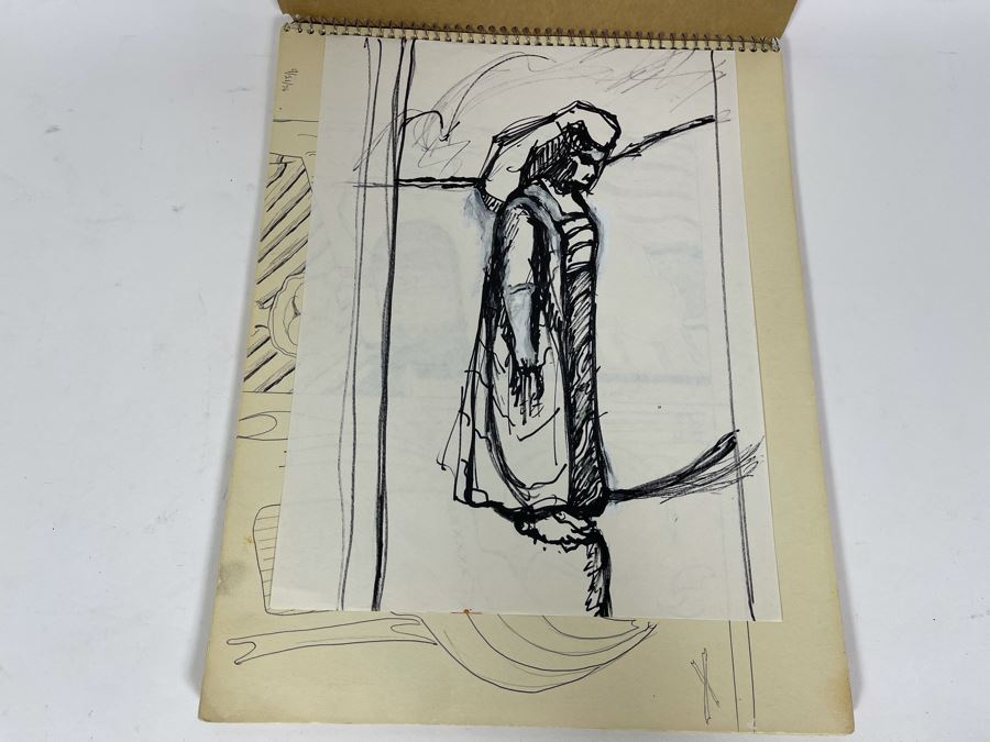 Original Jean Klafs Artist Sketch Book With Pages Of Original Artwork 11 X 14 - See Photos [Photo 5]