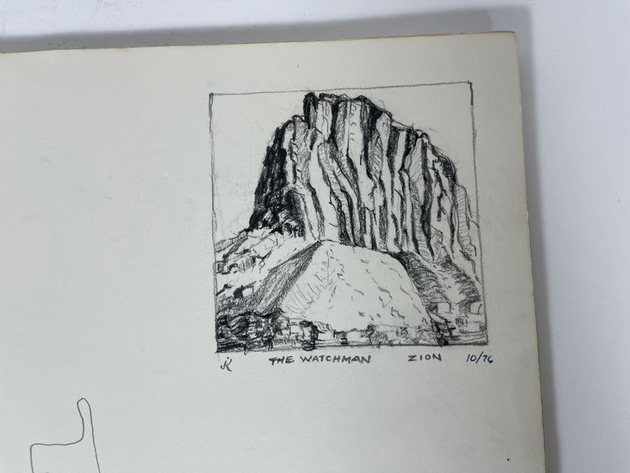 Original Jean Klafs Artist Sketch Book With Pages Of Original Artwork 11 X 14 - See Photos [Photo 12]