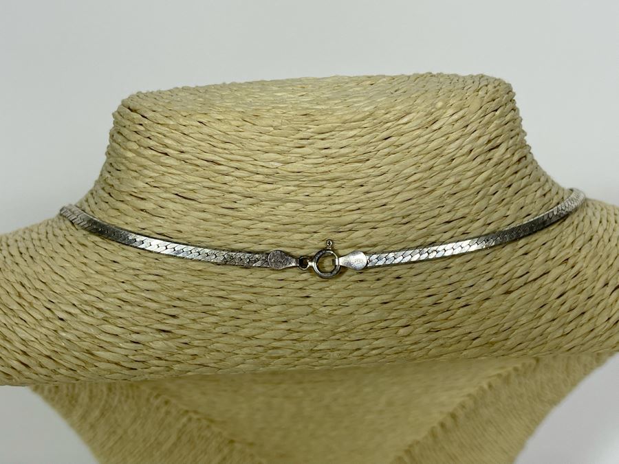 Sterling Silver 18' Necklace And Three Sterling Silver Bracelets 22.8g [Photo 5]