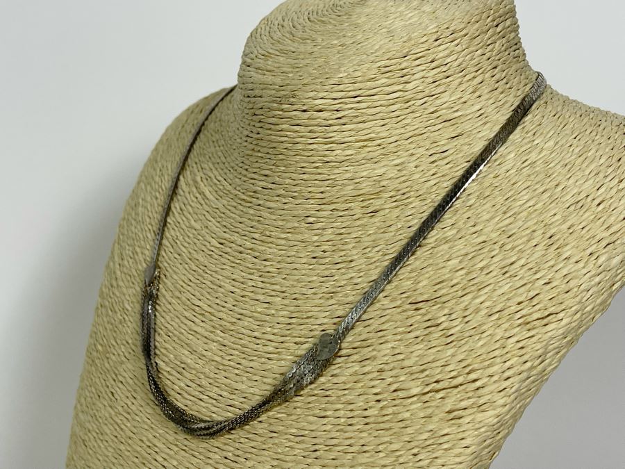 Sterling Silver 18' Necklace And Three Sterling Silver Bracelets 22.8g [Photo 4]