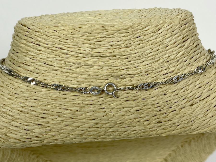 Sterling Silver Pink Sapphire I Love You Charm Pendant With Sterling Silver 18' Chain Necklace 10g [Photo 6]