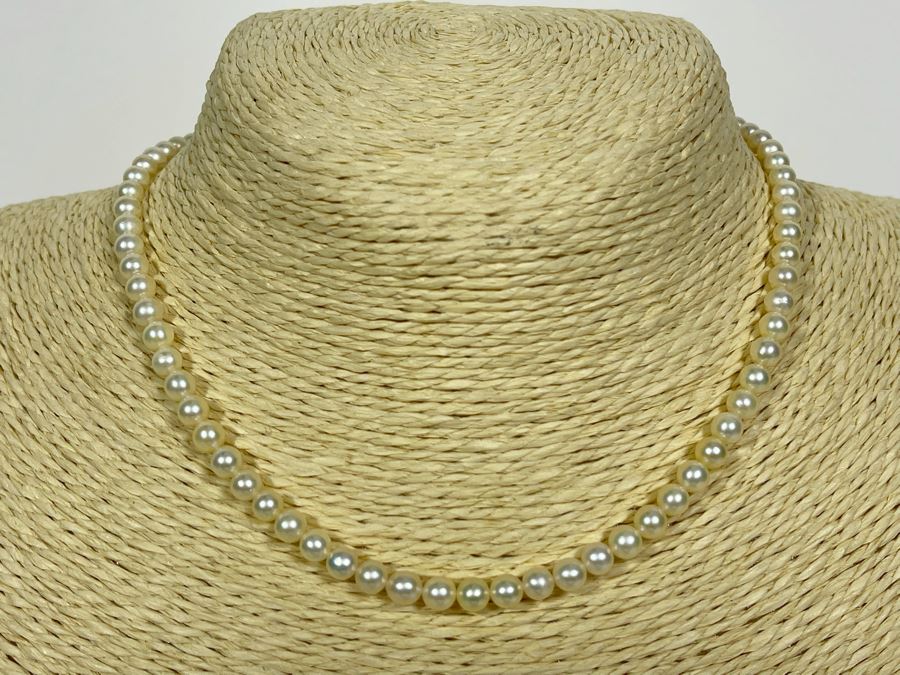 Cultured Pearl 5mm Strand 14' Necklace [Photo 2]