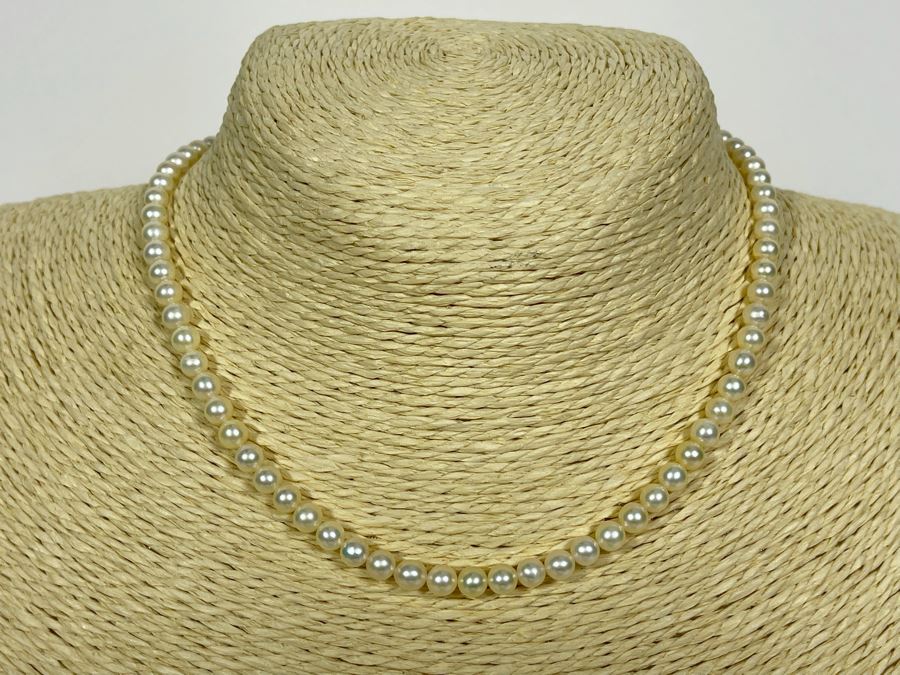 Cultured Pearl 5mm Strand 14' Necklace [Photo 3]