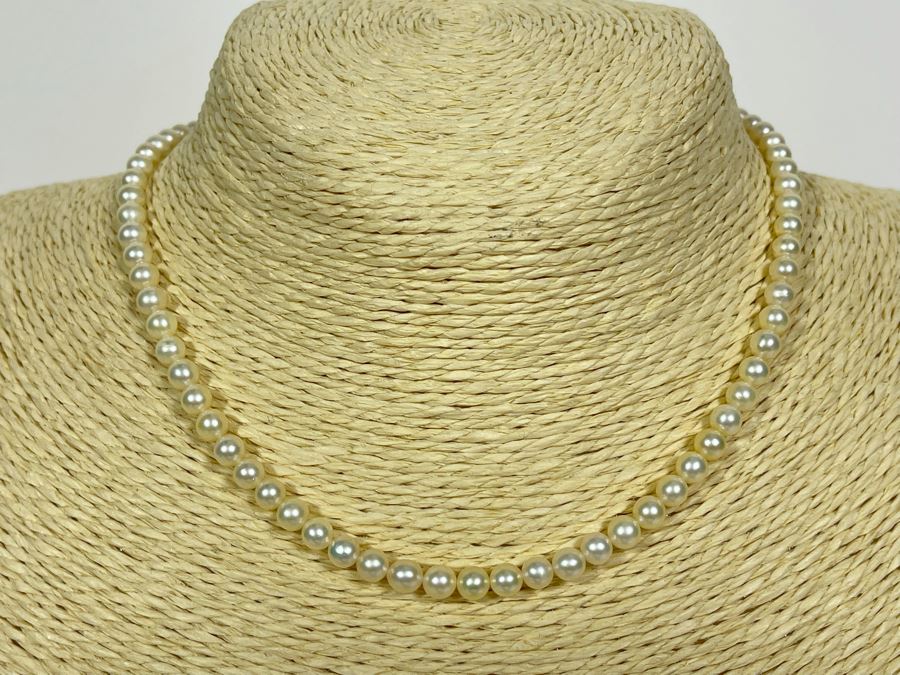 Cultured Pearl 5mm Strand 14' Necklace [Photo 1]