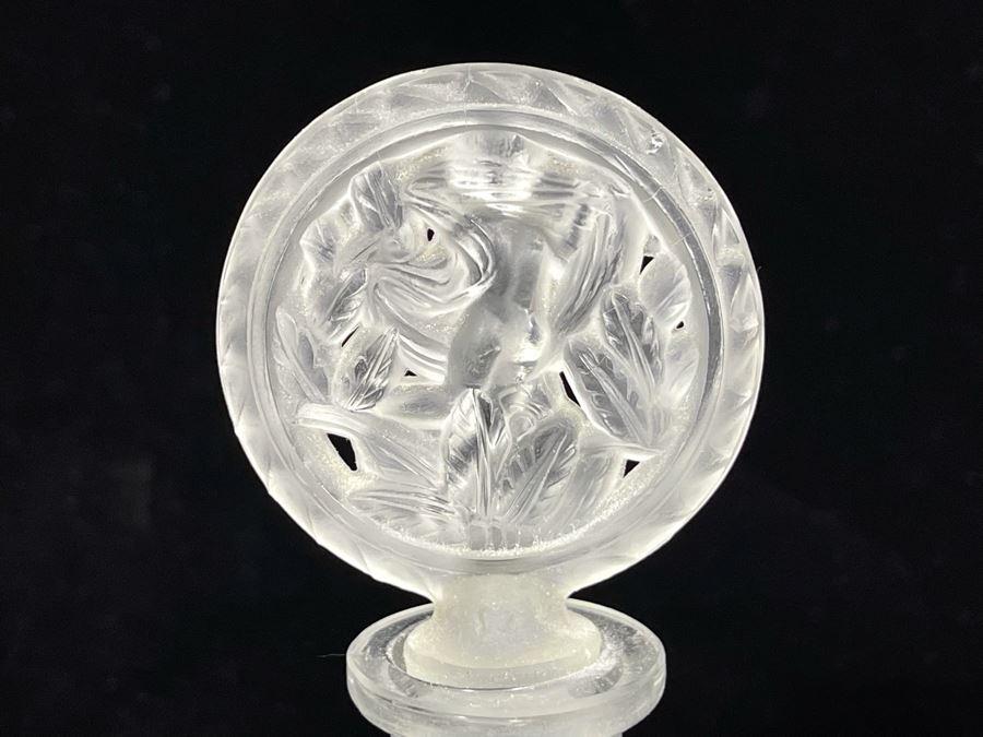 Pair Of Vintage 1930s Czechoslovakian Clear And Frosted Crystal Perfume Scent Bottles 6H And 7H (Note Both Stopper Stems Are Broken As Shown In Photos) [Photo 16]