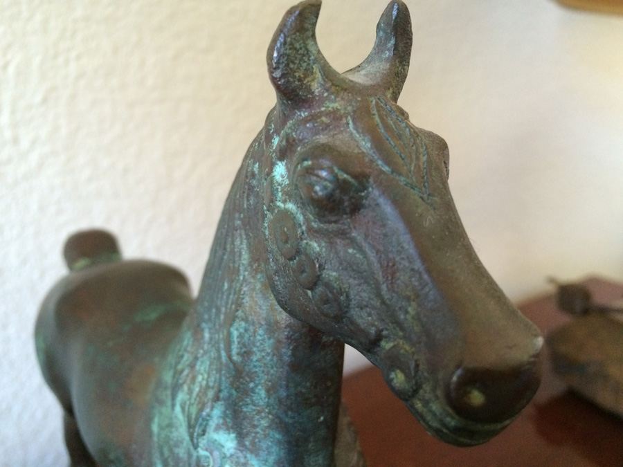 Horse Bronze on Wooden Base [Photo 11]