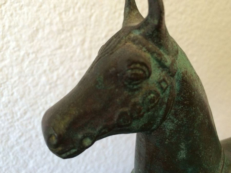 Horse Bronze on Wooden Base [Photo 9]