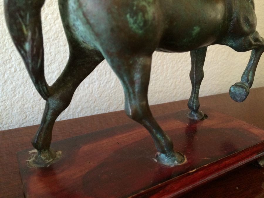 Horse Bronze on Wooden Base [Photo 18]