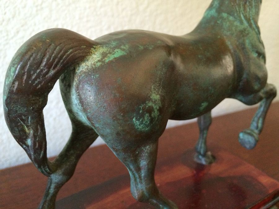 Horse Bronze on Wooden Base [Photo 17]
