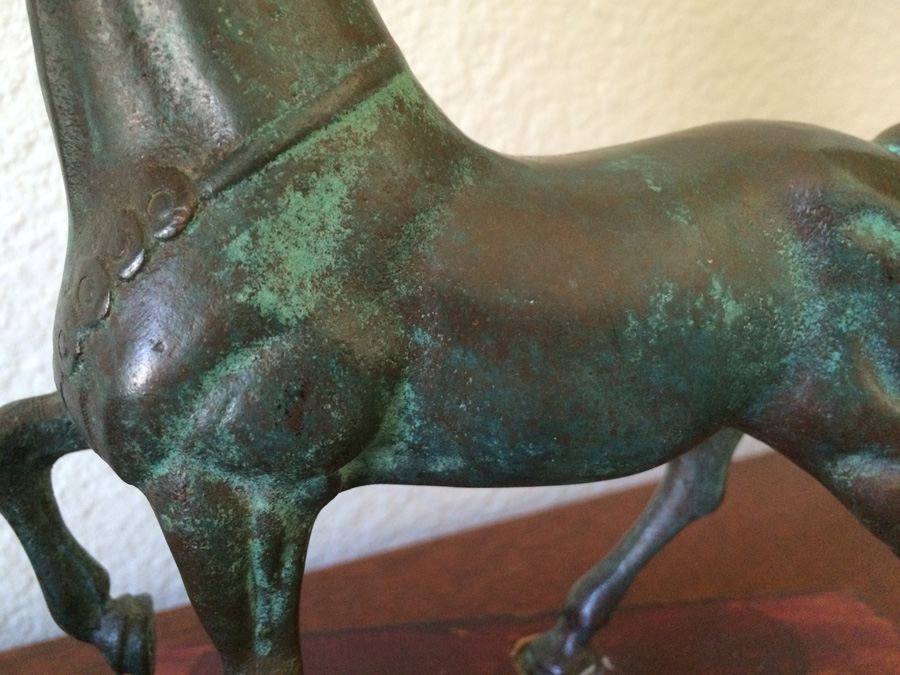 Horse Bronze on Wooden Base [Photo 22]