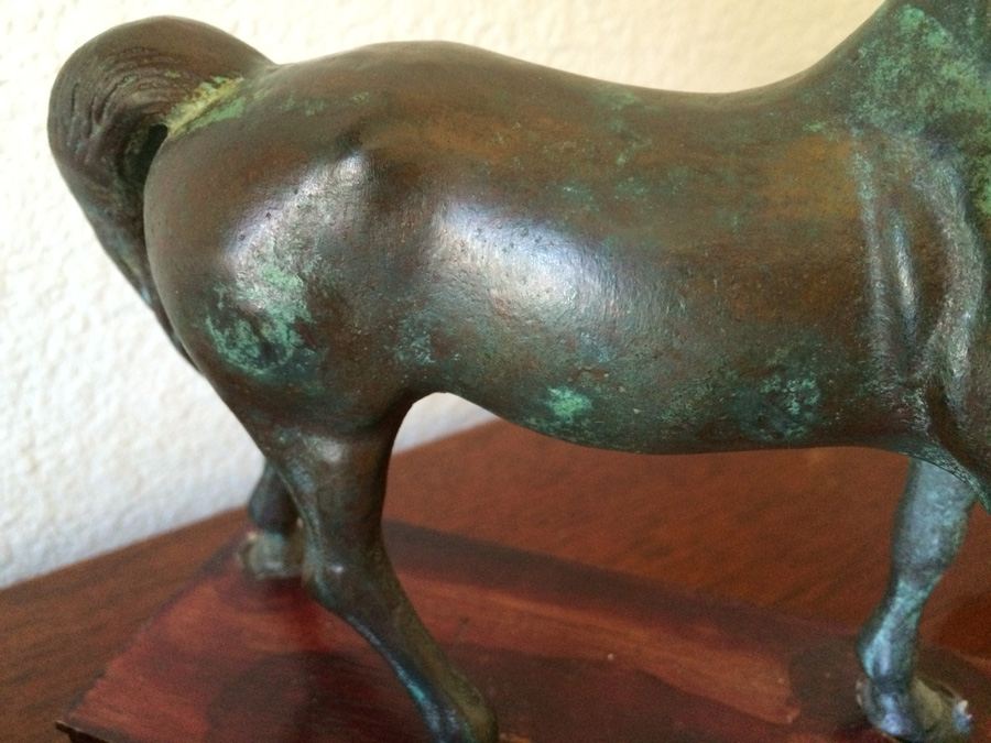 Horse Bronze on Wooden Base [Photo 16]