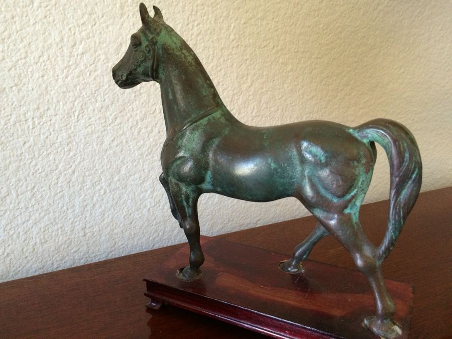 Horse Bronze on Wooden Base [Photo 20]