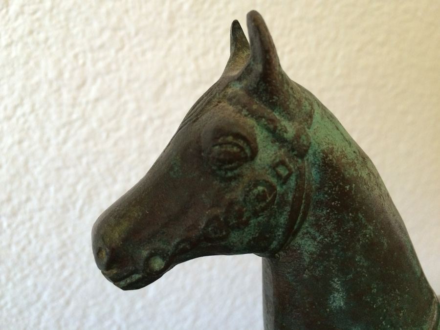 Horse Bronze on Wooden Base [Photo 21]