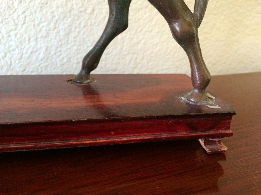 Horse Bronze on Wooden Base [Photo 6]