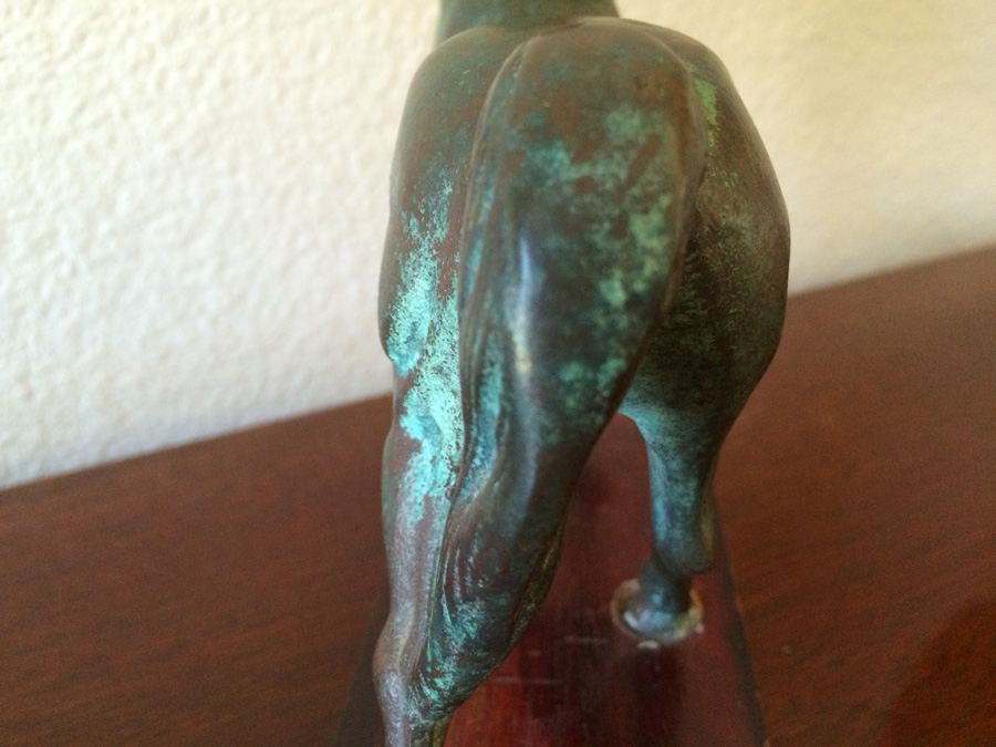 Horse Bronze on Wooden Base [Photo 19]